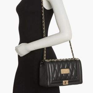 Valentino by Mario Valentino Alice Quilted Large Black Crossbody Bag